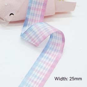 Solid Color Scottish Plaid Ribbon Hand-made DIY Clothing Ornament Bouquet Gift Packaging