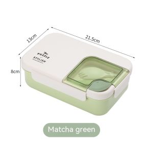 Square Compartment Lunch Lunch Box Canteen Plastic Lunch Box Microwaveable Heating