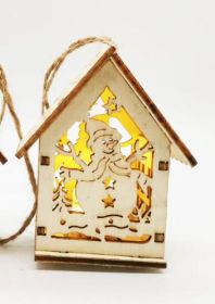 Christmas Wooden Craftwork Christmas Small House Decorations