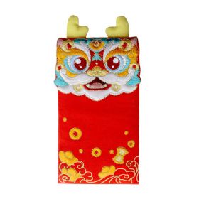 Creative Cartoon Cloth Embroidery Three-dimensional Dragon Year Red Envelope