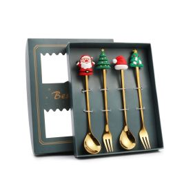 Creative Stainless Steel Christmas Spoon Kit