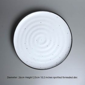 Ceramic Spot Steak Plate Decorative Tray Tableware