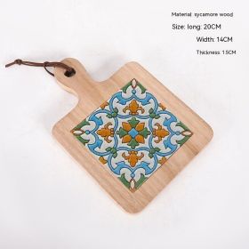 Vintage Solid Wood Tile Handle Potholder