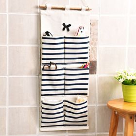 Cotton And Linen Fabric Storage Wall-mounted Storage Bag