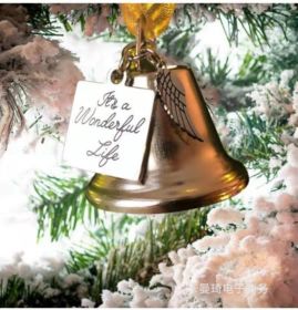 Wings Christmas Campanula Bells Souvenir Metal Pendant