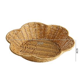 Rattan-like Flower Large Household Dried Fruit Candy Tray Light Luxury Snack Basket