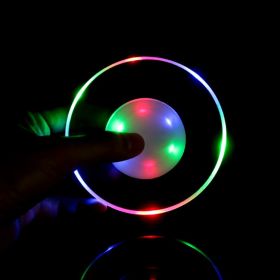 LED Glow Coaster Acrylic Crystal Emitting Luminous Bar Cocktail Mug Stand Light Coasters Flashing Base Tableware Decoration Pads