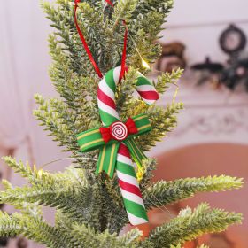 Christmas Tree Polymer Clay Pendant Small Gift Crutch Color Small Pendant