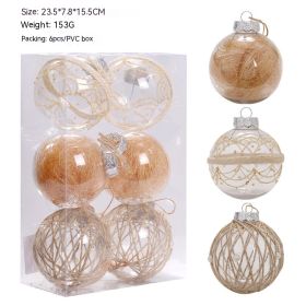 Christmas Ball Decorations Colorful Solid Color Sequined Tree Pendant