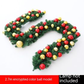Christmas Colorful Ball Rattan Latte Art Christmas Tree Garland Doors And Windows Stair Layout Hanging Decorations