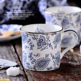 Blue And White Mug Retro Tea Cup Exquisite Bone China Gift Cup