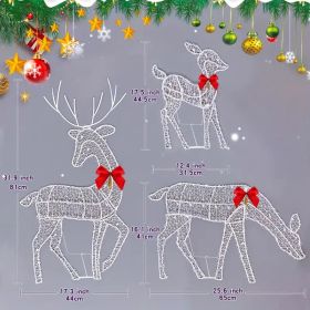 Outdoor Decoration Luminous Deer Three-piece Decorative Ornaments