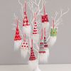 9PCS Christmas Gnome Plush Elf Dolls Handmade Faceless Dwarf Rudolph Pendants