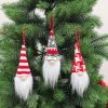 9PCS Christmas Gnome Plush Elf Dolls Handmade Faceless Dwarf Rudolph Pendants