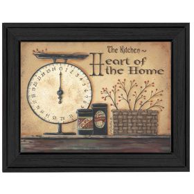 "Heart of the Home" By Pam Britton, Printed Wall Art, Ready To Hang Framed Poster, Black Frame