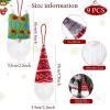 9PCS Christmas Gnome Plush Elf Dolls Handmade Faceless Dwarf Rudolph Pendants