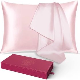 Silk Pillowcase for Hair and Skin 1 Pack, 100% Mulberry Silk & Natural Wood Pulp Fiber Double-Sided Design, Silk Pillow Covers with Hidden Zipper (kin