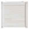 Garden Planter White 39.4"x19.7"x19.7" Solid Wood Pine
