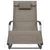 Sun Loungers 2 pcs Textilene Taupe and Gray