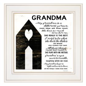 "My Grandma" by Cindy Jacobs, Ready to Hang Framed Print, White Frame