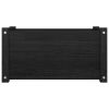 Garden Planters 2 pcs Black 23.6"x12.2"x12.2" Solid Wood Pine