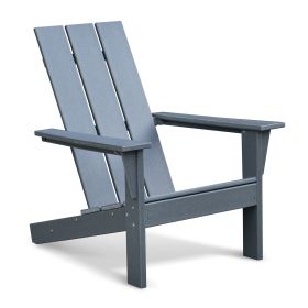 Patio All-Weather HDPE Resin Adirondack Chair,Dark Grey