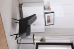 Modern Mid Century Chair velvet Sherpa Armchair for Living Room Bedroom Office Easy Assemble(Dark Grey)