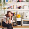 5 in 1 Electric Skillet - Expandable up to 7 Qt with Glass Lid, White Icing by Drew Barrymore