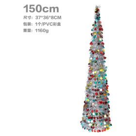 Christmas Colorful Retractable Folding Christmas Tree Decorative Ornaments