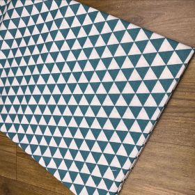 Home Sofa Throw Pillow Curtain Printed Cotton And Linen Blend Fabric Triangle (Option: Light blue-2M)