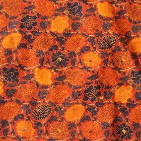 Special-interest Design Cotton 26 Pit Corduroy Printed Fabric (Option: Kui persimmon-0.5m)