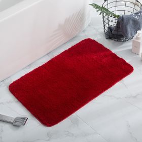 Floor Mat Absorbent Bathroom Non-slip Mat (Option: Red-40x60cm)