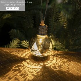 Christmas Ball Decorations Creative Christmas Tree Electroplating (Option: Golden Letter 22G)