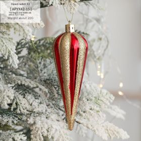 Christmas Decorations Ice Cream Snowman House Five-pointed Star Small Crutch Combination Ornaments (Option: Diced Radish Pendants2)