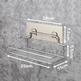 Stainless Steel Bathroom Rack Punch-free Kitchen (Option: S-S-Default Item)