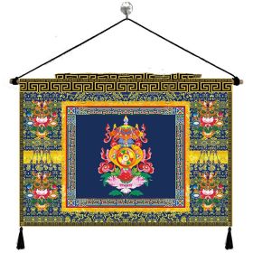Fabrics Hanging Picture Bedside Retro Ethnic Style Cloth Painting (Option: Creamy White Tibetan Pattern L-Width 65cm Height 45cm)