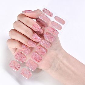 Removable Wear Nail Stickers Full Stickers (Option: JK222)