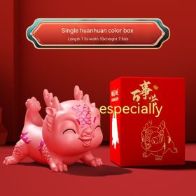 Creative Zodiac Dragon Decoration Table-top Decoration Home Ornament (Option: Cx297 Fresh Pink Huanhuan-As Shown In Figure)