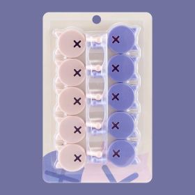 Plastic Kitchen Bathroom Hook Punch-free Hook Power Post Seamless Behind The Door Wall Coat And Hat Hook Self-adhesive Hook (Option: Violet Pink 10)