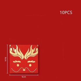 Original Cartoon Gold Plated Red Envelope (Option: Luxury Dragon-9x9CM-10PCS)