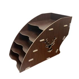 Voucher Storage Box Invoice Desktop Large Accounting Documents (Option: RT 89 Walnut)