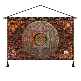 Fabrics Hanging Picture Bedside Retro Ethnic Style Cloth Painting (Option: Figure A-Width 65cm Height 45cm)