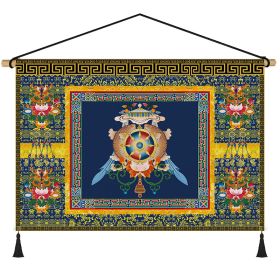 Fabrics Hanging Picture Bedside Retro Ethnic Style Cloth Painting (Option: Figure R-Width 65cm Height 45cm)