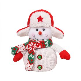 Christmas Knitted Plush Doll Puffed Bag (Option: Snowman)