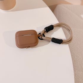 Contrast Color Lanyard Airpods Protection Silicone Earphone Case (Option: Brown Black Coffee-AirpodsPro)