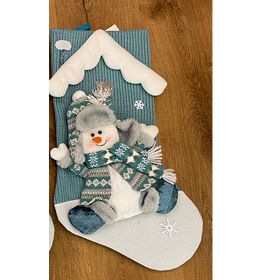 Christmas Decoration Cloth Pendant (Option: Blue Snowman)