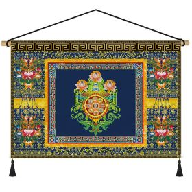 Fabrics Hanging Picture Bedside Retro Ethnic Style Cloth Painting (Option: Figure H-Width 65cm Height 45cm)