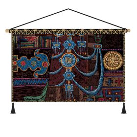 Fabrics Hanging Picture Bedside Retro Ethnic Style Cloth Painting (Option: Figure O-Width 65cm Height 45cm)