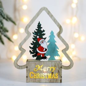 Christmas Decorations Wooden Scene Layout (Option: Large Christmas Tree Old Man)