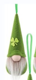 Cross-border Irish Patrick's Day Decoration Green Little Doll Decoraive Hangings Green Leaf Dwarf Ornaments Rudolf (Option: Green Leaf Green Hats-One Pack)